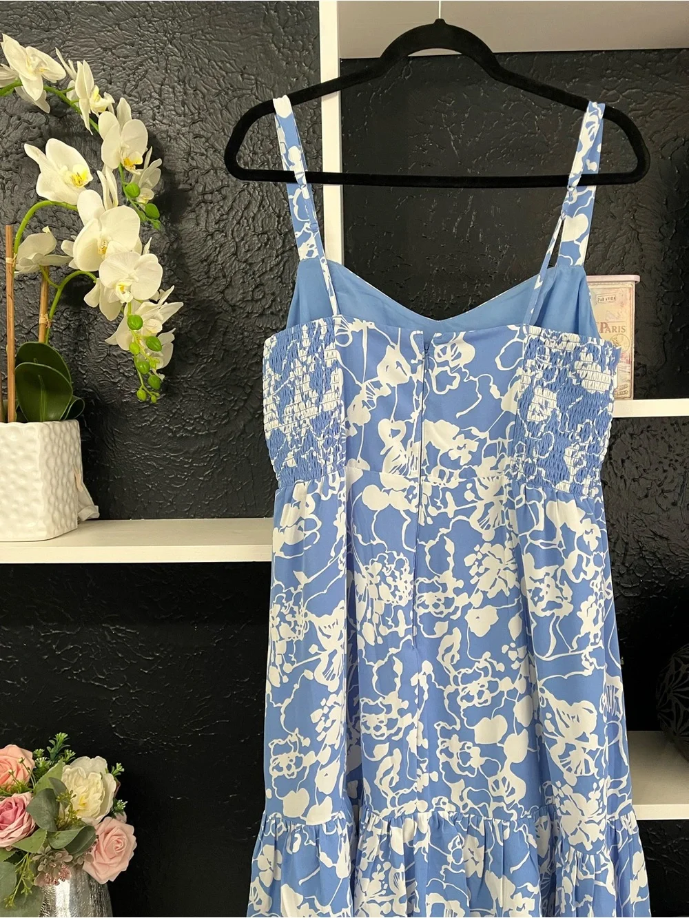 Abercrombie & Fitch Blue and White Floral Maxi Dress